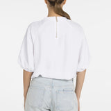 T-shirt with balloon sleeves