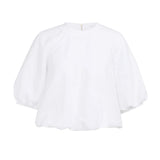 T-shirt with balloon sleeves