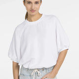 T-shirt with balloon sleeves