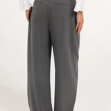 Geweven broek met plooidetails