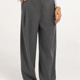 Geweven broek met plooidetails
