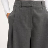 Geweven broek met plooidetails